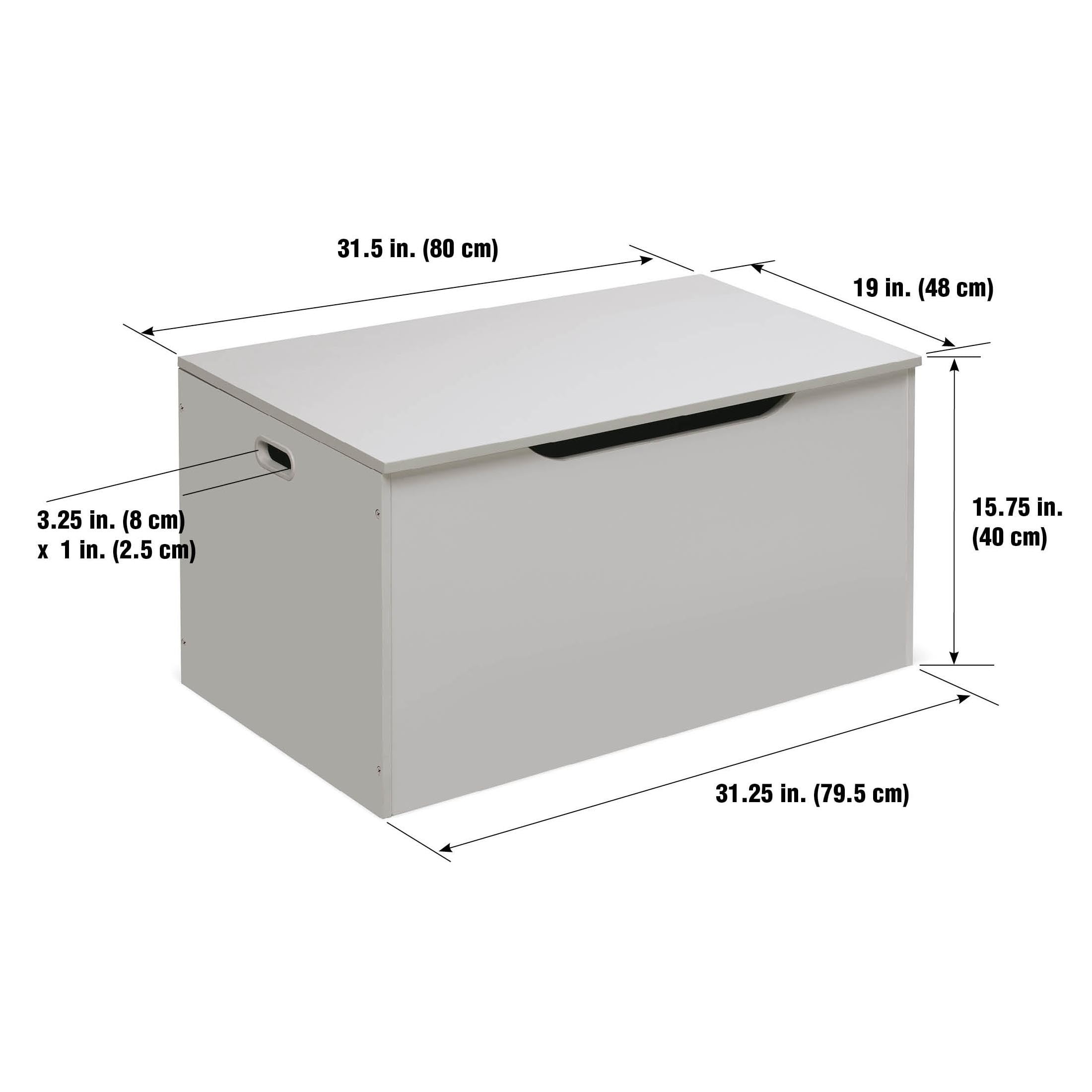 Badger Basket Child’s Wooden 29 gal Flat Bench Top Toy Chest, White