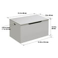 thumbnail image 3 of Badger Basket Child’s Wooden 29 gal Flat Bench Top Toy Chest, White, 3 of 11