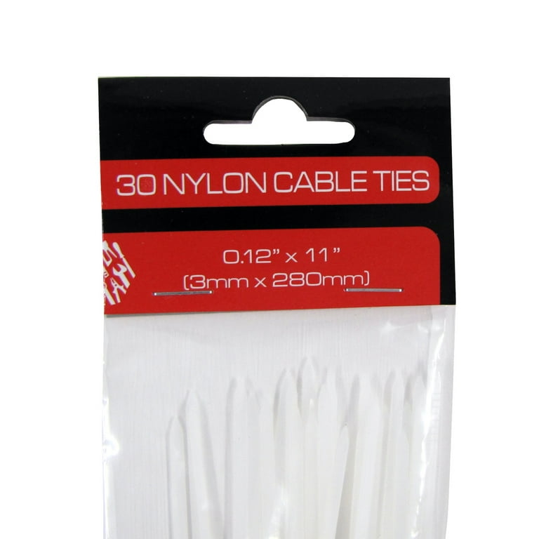 Assort Size Heavy Duty XL Nylon White Zip Tie Down Set Plastic Cable Wire Strap Assort Size Heavy Duty XL Nylon White Zip Tie Down Set Plastic Cable Wire Strap