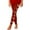 Red, variant on Holiday Reindeer Pattern High-Rise Elasticated Sports Jogger Pants for Girls - Festive Christmas Leggings with Stretchy Fit