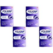 SUPER POLIGRIP Comfort Seal Strips 40 Each (Pack of 4)
