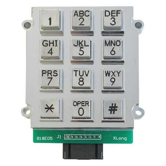 Hubbell Gai-Tronics Keypad,Steel,Stainless Steel,Accessory 51035-005A