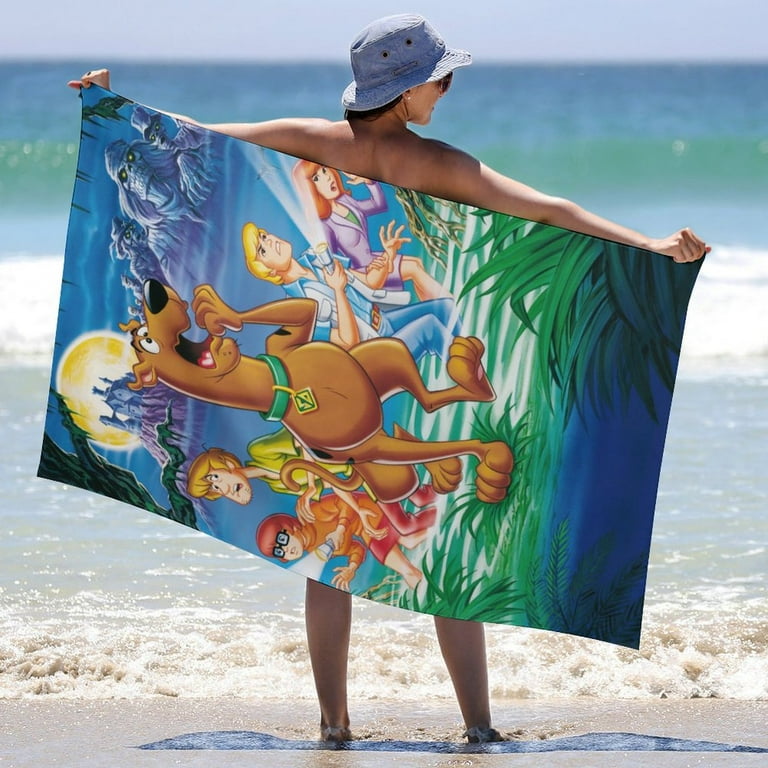 Cartoon Scooby Doo Microfiber Beach Towel Soft Absorbent Quick Dry Bath Towels 130x80cm for Kids And Adults for Bathroom Shower Guests Pool Swimming Gym Camp Travel Walmart