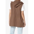 thumbnail image 2 of TheMogan Women's PLUS Drawstring Loose Fit Utility Vest Sleeveless Military Jacket, 2 of 7