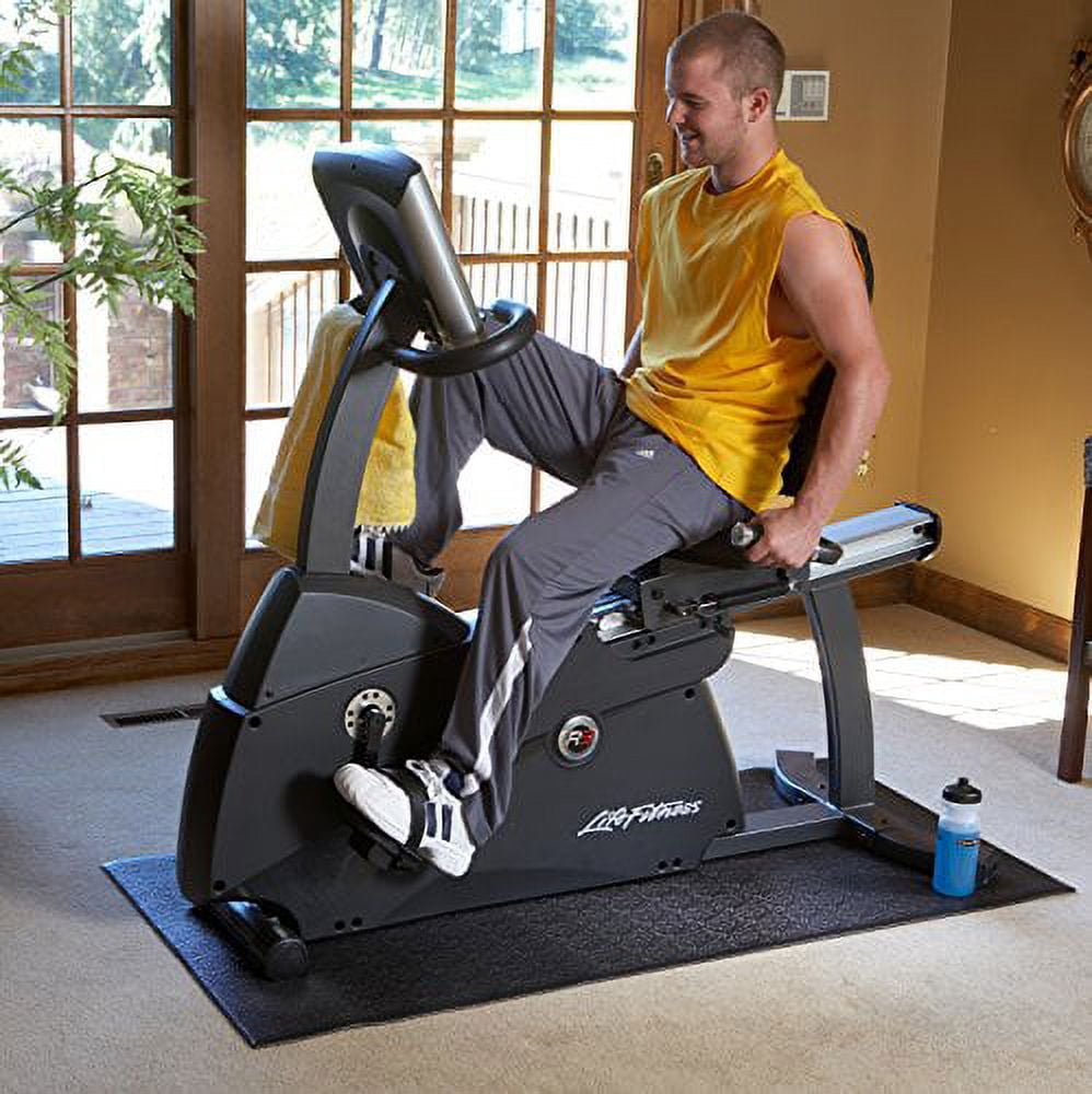 SuperMats Bike Mat, Heavy Duty, Commercial Grade Solid Vinyl for Fitness Equipment Mat, 30" x  60"