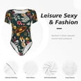 thumbnail image 4 of Fotbe Vintage Casino Chips Body de Mujer con Cuello Redondo y Mangas Cortas, Sin Mangas Ajustado, Suave, Cómodo y Básico-Large, 4 of 7