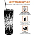 thumbnail image 3 of Horoscope Moon and Sun Tumbler, Gothic Coffee Travel Mug, Moon Coffee Mug, Witchy Gifts for Women, Gothic Gifts, Witch Stuff, Halloween Decor, Goth Decor, 20oz Stainless Steel Skinny Tumbler, 3 of 6