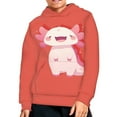 thumbnail image 5 of DISNIMO Axolotl Hoodie Girls Pullover Sweatshirt Kids Boys Hoodies Size 8-10 Sports Hoodie Hooded Sweatshirts with Pockets Unisex Fall Clothes Children Long Sleeve Hoodie Red Soft, 5 of 7
