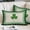 Green Beige, variant on St. Patrick's Day Pillow Covers, Linen Long Throw Pillow Case, Green Shamrock Plaid Beige Spring Holiday Pillow Protector Decorative Cushion Cover for Living Room/Bedroom 12" x 20"