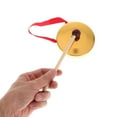 thumbnail image 3 of WRITWAA 3 Sets Portable Gong Instrument Golden Hand Gong Round for Home Decoration Activities, 3 of 8