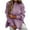 Purple, variant on Brilliant Sweaters for Women Plus Size Side Hem Slit Winter Women Long Sleeve Pullover Casual Sweater Tops Loose Knitwear Jumper Tops Lightweight Mid Length Red XL