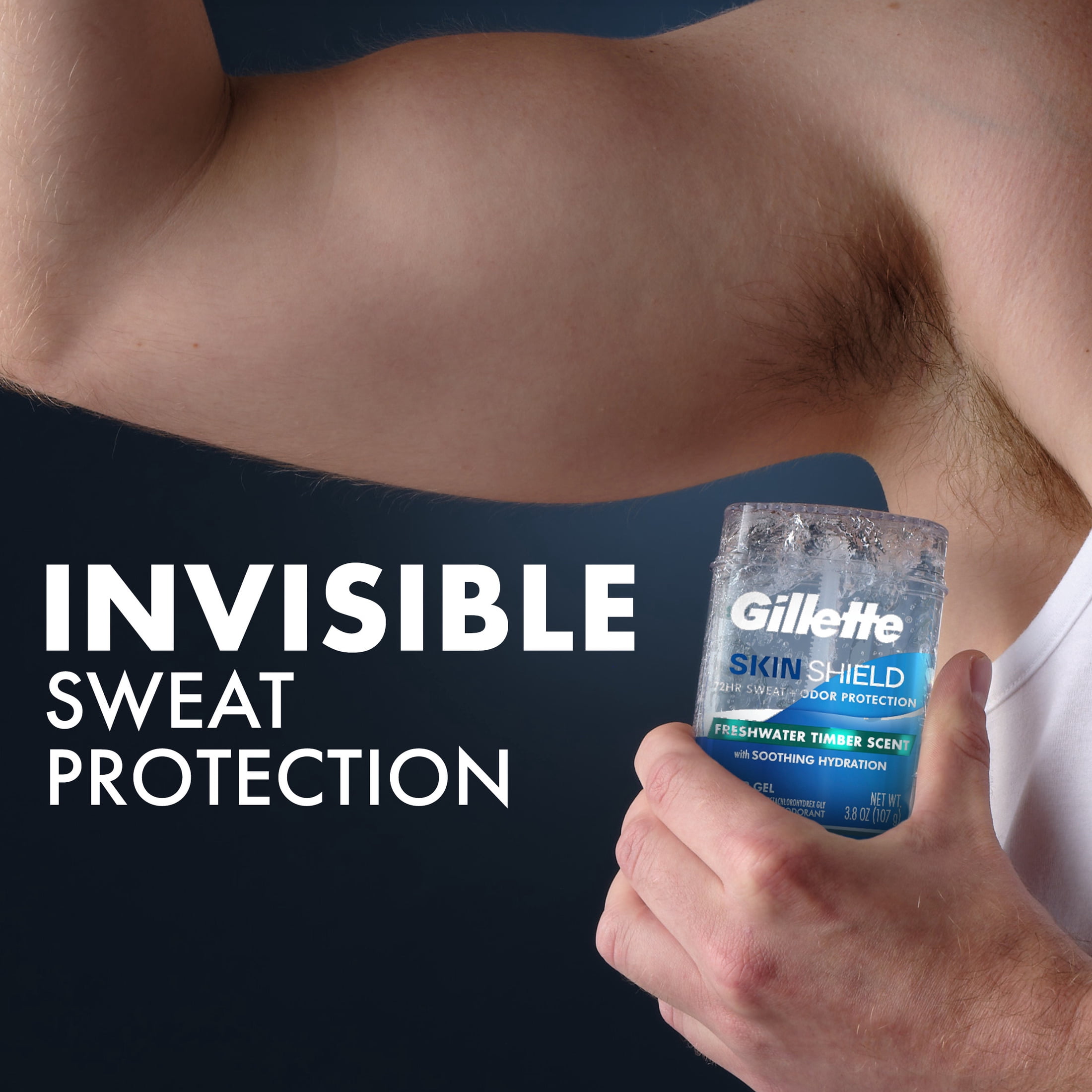 Gillette Clear Gel Antiperspirant and Deodorant for Men Freshwater Timber Scent 3.8 oz