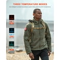 thumbnail image 5 of DEWBU Heated Jacket Polar Fleece for Men, Heated Hoodie with 12V Battery Pack, Electric Heating Coat for Winter Outdoor, 5 of 8