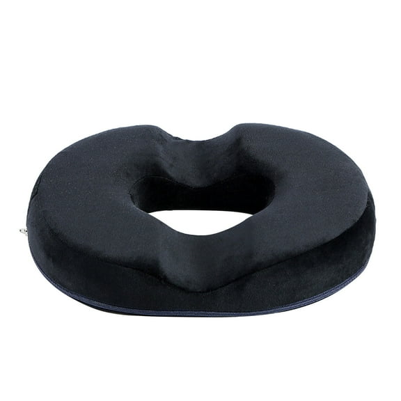 Lovote Donut Pillow Memory Foam Seat Cushion Hemorrhoid Tailbone Cushion Pain Relief， Black