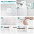 thumbnail image 4 of No Hook Shower Curtain, Blue Octopus Coastal Shower Curtains for Bathroom with See Through Top Window, Summer Beach Nautical Coral Waterproof & Washable Bath Curtain Standard 72"x72", 4 of 9