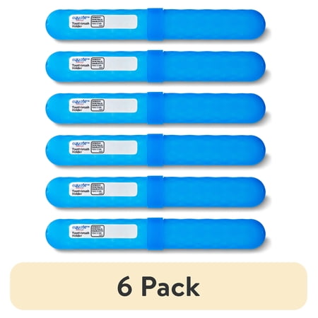 (6 pack) Equate Plastic Toothbrush Holder, Color May Vary