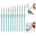 thumbnail image 2 of miaomiaoke 11 Pcs Tiny Detail Paint Brushes, Fine Tip Point Paintbrush for Micro Painting, Miniature Paint Brushes for Acrylic, Watercolor, Oil, Models, Crafts, Line Drawing, 2 of 5