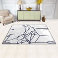 thumbnail image 3 of Abstract Line Art Design Soft Polyester Area Rug 60''x39'', Non Slip, Memory Foam, Water Absorbent, 3 of 7