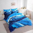 thumbnail image 2 of Castle Fairy Racing Style Blue Sports Car Twin Bedding Sets 7-Piece for Boys, Dynamic Splash Art Bedding Comforter Set for Bedroom, Vibrant Blue,Navy Blue Reversible, 2 of 7