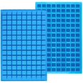 thumbnail image 1 of Paquete de 2 moldes cuadrados de silicona para dulces, minimoldes de silicona de 126 cavidades, 1 of 5