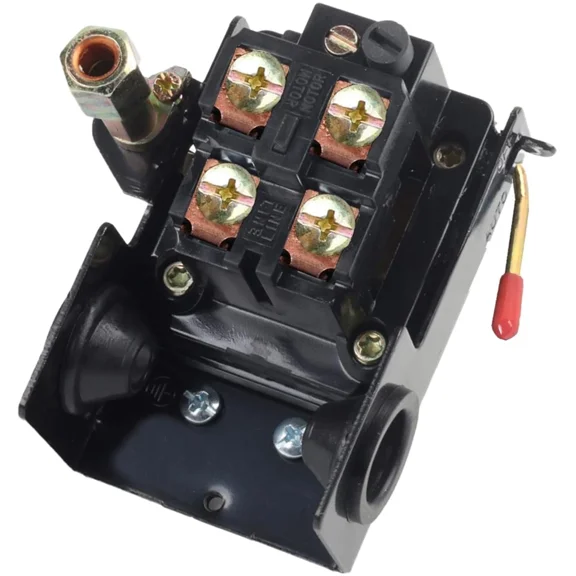 Heavy Duty Air Compressor Pressure Switch 90-125 PSI, Easy Single Port Control