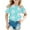 Sky Blue, variant on Hiijoy Toddler Girls Easter Short Sleeve T-Shirt Summer Casual Loose T Shirt, Sizes 3-13
