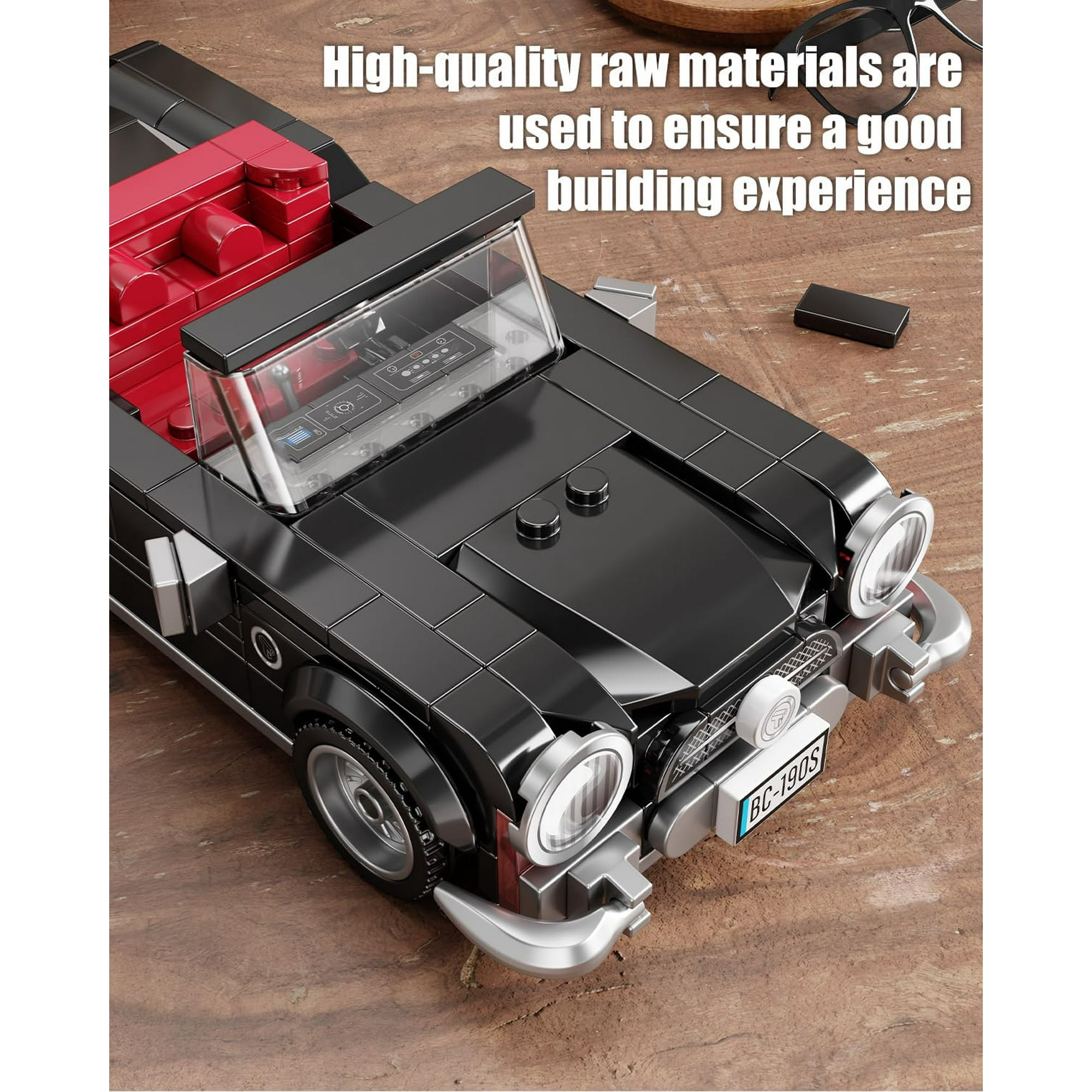 TYCOLE Super Sports Car Building Kit With Display Case - 317+ Pieces, Collectible Model For Ages 6+