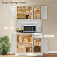 thumbnail image 4 of HOMCOM 71" Pantry Cabinet, Kitchen Cupboard with Charging Station, White, 4 of 10