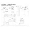 thumbnail image 2 of Kingston Brass CC43103VOKB30 Standard Mount Traditional Plumbing Sink Trim Kit with P-Trap and Overflow Drain, Antique Brass, 2 of 2