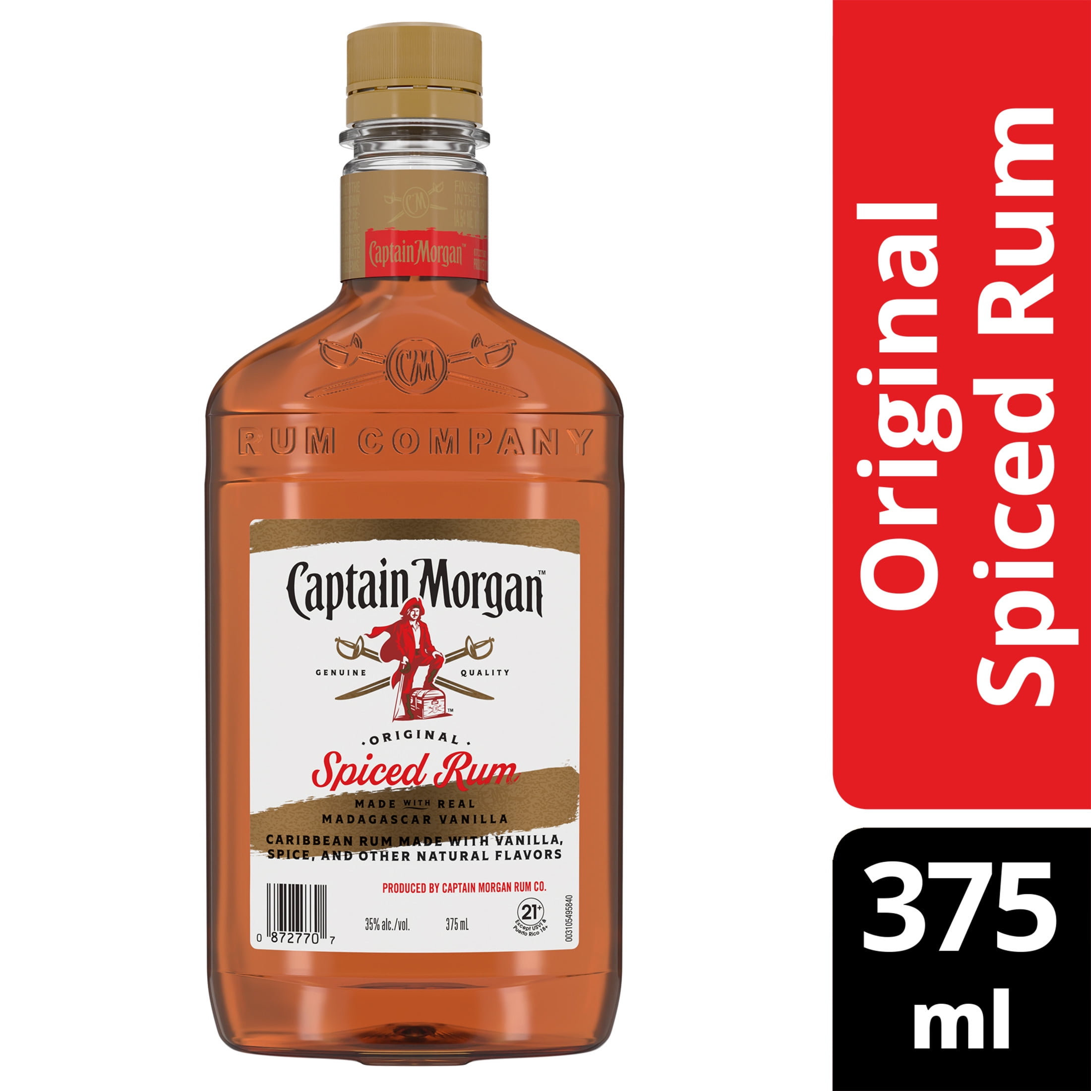 Captain Morgan, Original Spiced Rum, 375 ml Bottle, 35% ABV