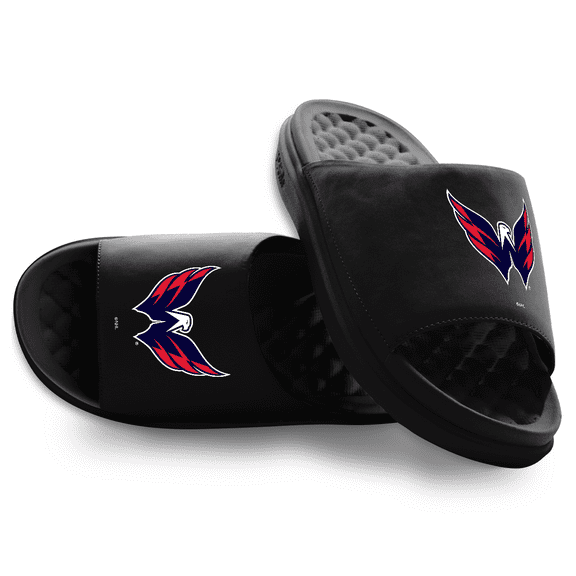 Unisex ISlide Black Washington Capitals Primary Motive Slide Sandals