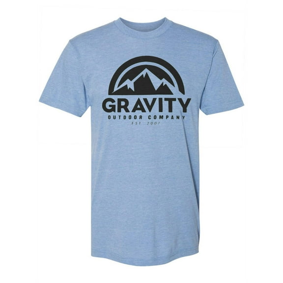 GOC Mens AA USA Made T-Shirt - Black Logo - Athletic Blue - Small