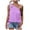 Purple, variant on Miluxas Plus Size Tank Tops One Shoulder Tops for Women Summer Chiffon Shirts Tie Bow Knot Sleeveless Tank Tops Loose Fit Purple 4(S)