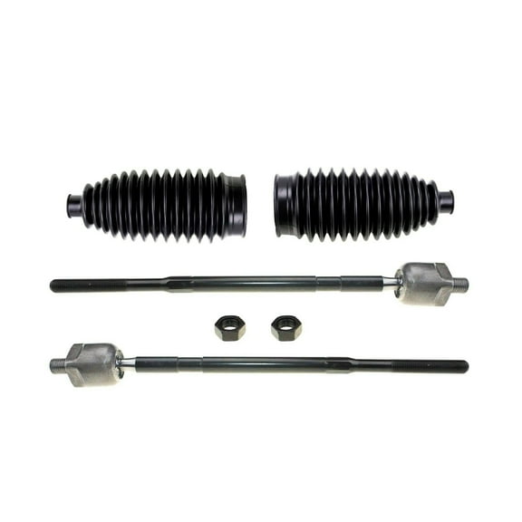 4 Pc Front Inner Tie Rod Ends w/ Rack and Pinion Bellow Boots Passenger Driver Steering Kit Fits select: 1998-2001 NISSAN ALTIMA