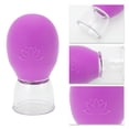 thumbnail image 3 of Unique Bargains 1 Pc Convenient Cupping Facial Tools for Beauty Parlor Purple Silicone Glass, 3 of 6