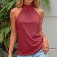 thumbnail image 2 of enyan Workout Tops for Women,Womens Colorblock Racerback Crew Neck Casual Basic Ribbed Fitted Tank Top Sleeveless Camis,Wine,XL, 2 of 7