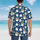 thumbnail image 4 of Fotbe Star Penguin Camisa Hawaiana para Hombre Unisex – Camisa Casual de Verano con Botones de Manga Corta de Algodón y Lino,Large, 4 of 7