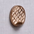 thumbnail image 3 of 6 Piece Wooden Adhesive Decorative Wall Hooks for Hanging Coats, Keys, Towels, Hat, Leash- Brown and White Paisley & Scale Carved Sticky Wood Towel Hooks for Bathrooms (12 Strips Included), 3 of 4