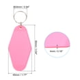 thumbnail image 2 of Unique Bargains Vintage Motel Keychain Blank Hotel Keychains Rhombus Retro Key Tag, Pink, 16 Pack, 2 of 7
