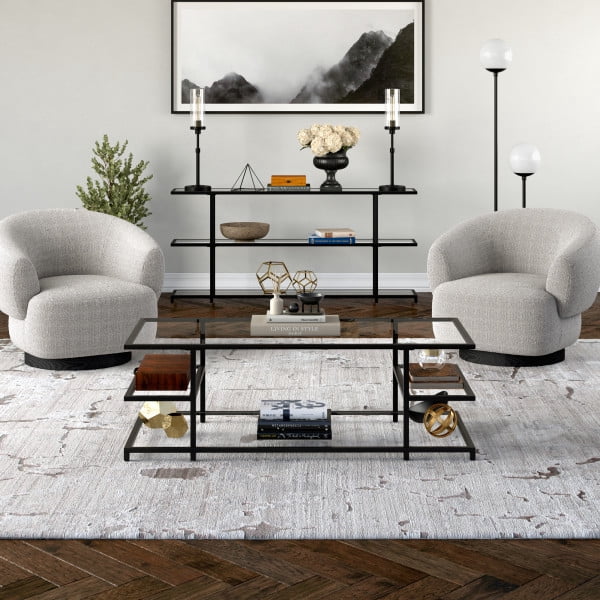 Evelyn&Zoe Scandinavian 32" Wide Alder White Coffee Table