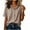 Brown, variant on Cotton Tops for Women Classic Casual Short Sleeve Collared Pencil Tops - Fringe Hem for Spring Blue XXL