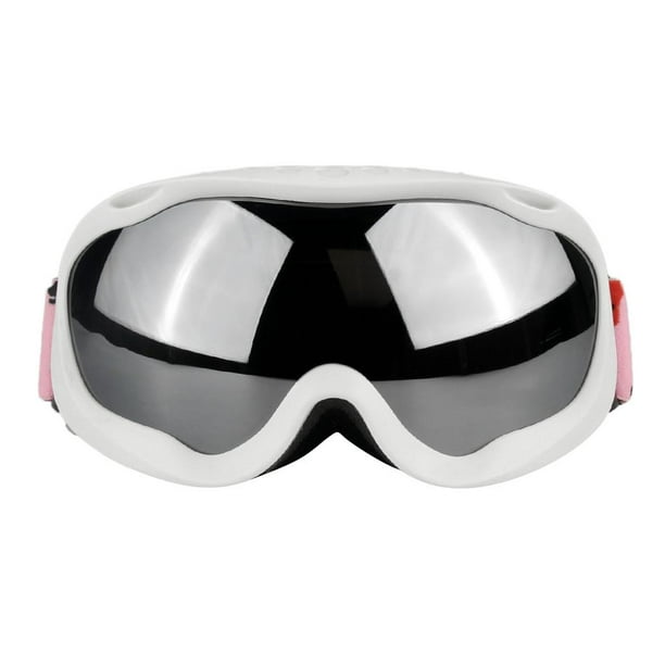 Anti - Fog Winter Ski Goggles Skiing Sunglasses White Frame Lens 