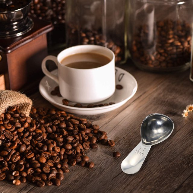 3 cucharas de café de acero inoxidable para granos de café molido mango corto 1 cucharada suelto botes de azúcar mantequilla de maní aceite hornear ensalada aderezo cocina también