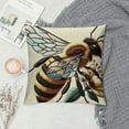 thumbnail image 2 of GOSMITH Bee Pillow Cover,Decorative Pillow Bees Watercolour Drawing Pillow Cases Outdoor Indoor Square Cushion Covers for Home Sofa Couch Yellow, 2 of 5