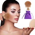 thumbnail image 4 of Blend & Blur Extra Large Body Makeup Brush for Self Tanner,Leg Makeup & Bronzer Self Tan Applicator, 74mm Wide Oval Head Kabuki Brush For Application with Drawstring Bag (Rose Gold), 4 of 4