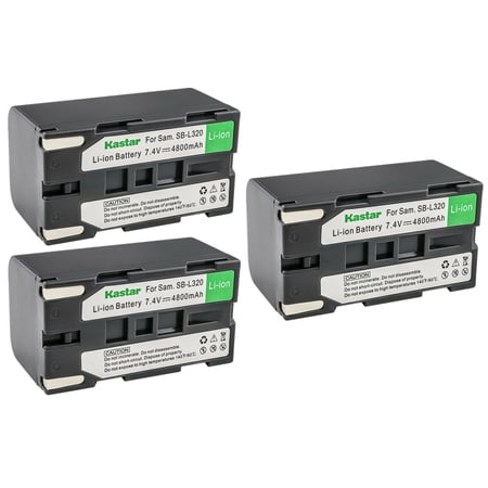Kastar SB-L320 Battery 3-Pack Replacement for Samsung VP-L650 VP-L700 VP-L700U VP-L710 VP-L750 VP-L750D VP-L770 VP-L800 VP-L800U VP-L850 VP-L850D VP-L870 VP-L900 VP-L906 Camera