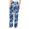 thumbnail image 3 of Goofa Evil Eye Printed Soft Pajama Pants for Women, Wide Leg Comfy Casual Lounge Yoga Pants-, 3 of 9