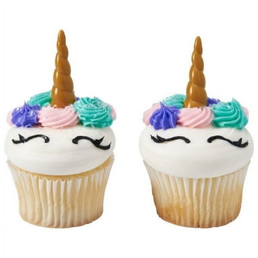 NCS Gold Unicorn Horn Cupcake Picks 24 Count - 23838