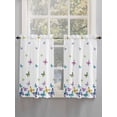 thumbnail image 5 of Vintage Colorful Butterfly 2 Panel Kitchen Curtains for Windows, Watercolor Butterflies Farmhouse Bathroom Privacy Curtain, Home Décor Window Treatment for Bedroom/Living Room 55"x45", 5 of 6