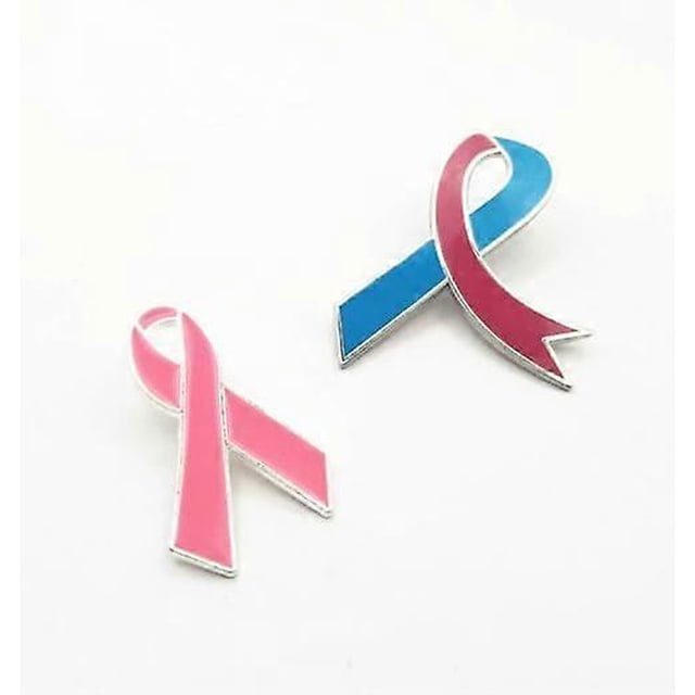 10pcs Zinc Alloy Pink Ribbon Awareness Lapel Pin Charity Fundraising Jewelry Badge for Clothes Hats Backpacks Events Support Accessories
